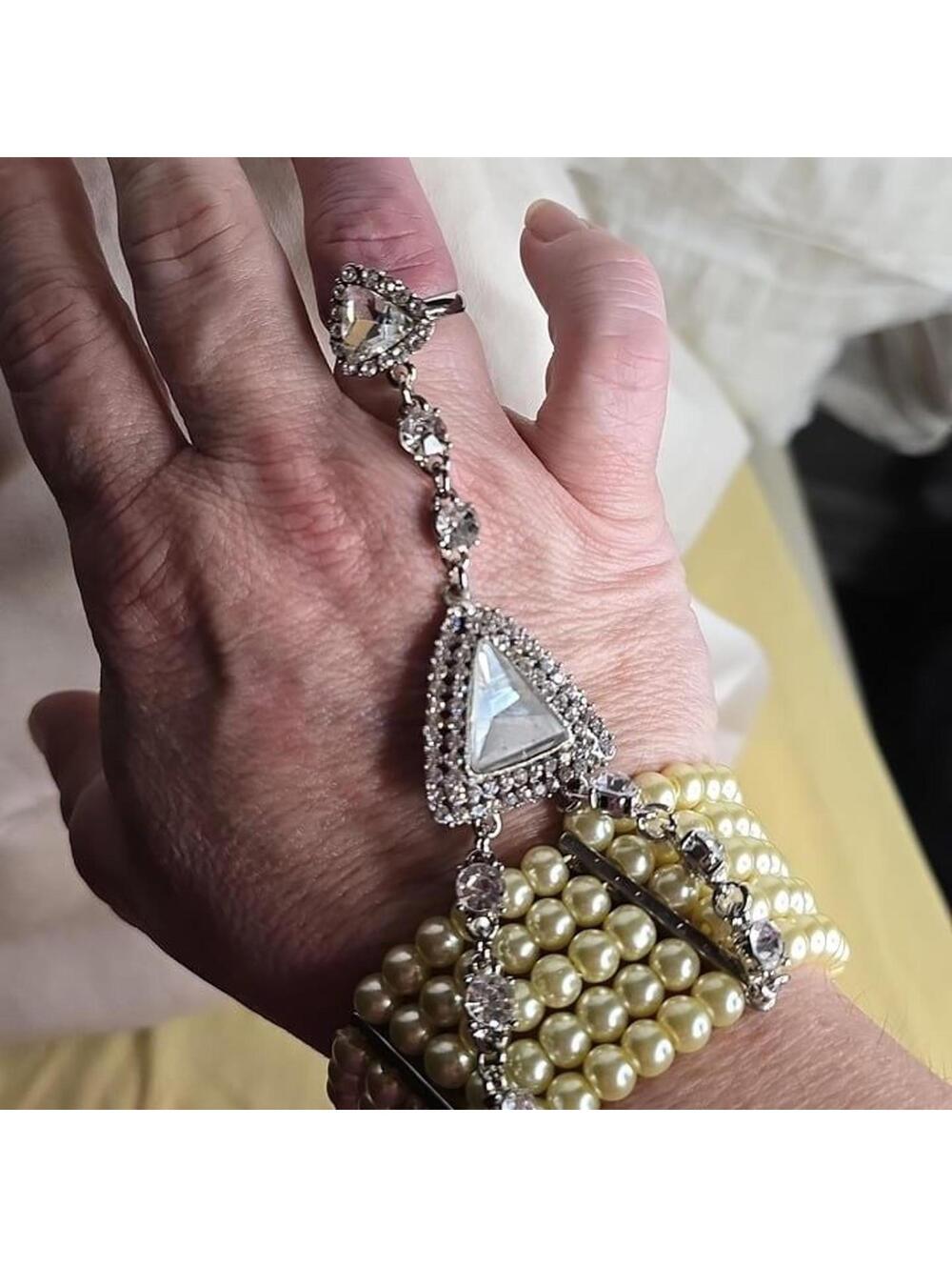 Vintage Art Deco Chain Slave Bracelet